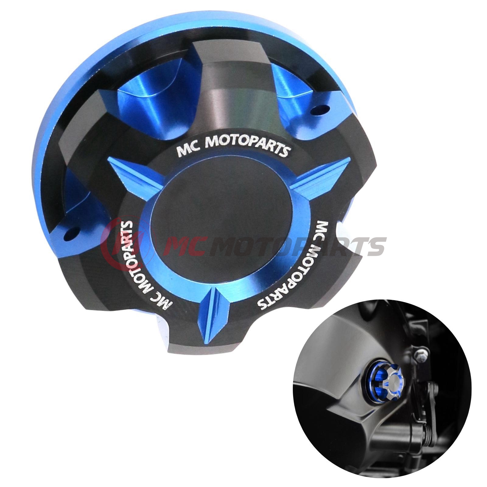 Black Blue CNC Oil Filler Cap For Kawasaki Concours 14 ZX-6R